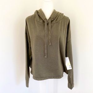 Z by Zella Serena Slouch Green Long Sleeve Hoodie